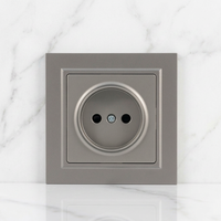 Enchufe de Pared ELENDAX, Negro, Blanco, Gris, Materiales de PC, 10A, 250V, IP20, Sin Conexión a Tierra, para Enchufe Europeo, Uso Doméstico