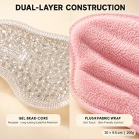 Bandeau réutilisable pour thérapie chaude/froide avec billes de gel pour soulager les maux de tête, les migraines, le stress et la douleur – Masque facial chaud et froid