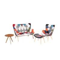 Fauteuil inclinable en tissu confortable et abordable avec ottoman pour salon, chambre, extérieur, hôtel et loisirs