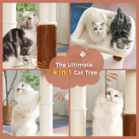 Arbre à chat moderne et classique personnalisable OEM, meuble en bois multi-niveaux, appartement pour chat, colonne à gratter en sisal doux et moelleux