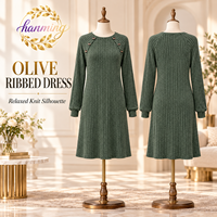 Robes d'automne pour femmes 2026, robe à manches longues avec poches