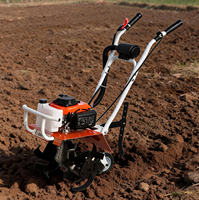 Motoculteur à essence manuel 63cc pour ferme, verger et jardin, mini-motoculteur, petit équipement agricole