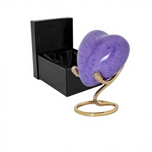 Urne coeur violet avec support et boîte Urne souvenir pour cendres humaines Honore votre bien-aimé avec Mini urnes Urne de crémation pour hommes et femmes - Product Image 1