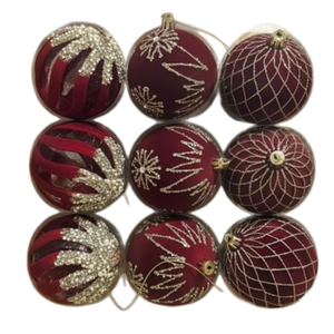 Boules de Noël personnalisées OEM ODM, décorations de fête, fournitures de vacances, vente en gros, boules de Noël en verre mat, ornements de Noël à LED - Product Image 1