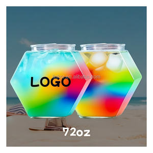 ถ้วยพลาสติกทรงปลาขนาด72ออนซ์แบบออกแบบได้อย่างยั่งยืนชุดอุปกรณ์ปาร์ตี้สำหรับเบียร์ค็อกเทล - Product Image 2