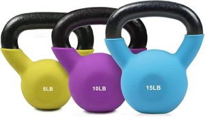 Kettlebell en fonte massif recouvert de néoprène pour le cross-training, la perte de poids et l'entraînement de force - Product Image 1