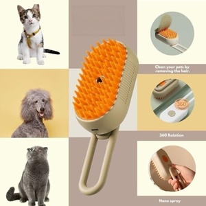 New Steamy Dog Brush 3 in 1 Dog Steamy Brush Dog Spray Massaging <b>Comb</b> Pet Grooming <b>Comb</b> Hair Removal Brush Pet Supplies - Product Image 3