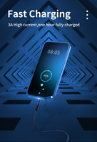Câble de charge et de données multifonctionnel 3-en-1 PD 60W à charge rapide, double Type-C, gaine en nylon, certifié CE RoHS Reach, vente en gros usine