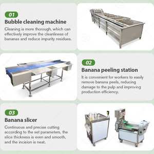 Ligne de production de chips de plantain automatique pour blanchir les bananes une petite machine de fruits secs bon marché - Product Image 3