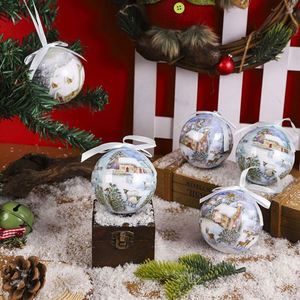 Décorations de Noël transfrontalières en stock : Boules imprimées Bonhomme de neige à suspendre pour sapin de Noël, 7 pièces par boîte - Product Image 4