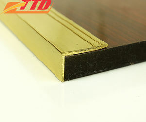 Tiras metálicas de línea de cabello de latón de color oro rosa, embellecedor de azulejo de borde en forma de L para decoración de Hotel, logotipo OEM, embellecedor de azulejo de cobre, muestra gratis - Product Image 3