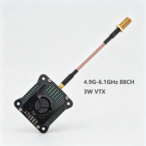 Transmisor de Video FPV de 4.9-6.1GHz y 3W, CVBS HD-TVI, Entrada Dual, 88 Canales, Módulo VTX de Banda Ancha, Voltaje Amplio de 7-28V para Drones - Product Image 1