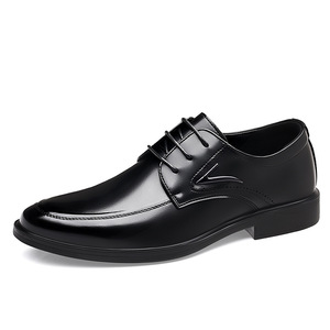 Scarpe da Lavoro Formali da <span class=keywords><strong>Uomo</strong></span> Stile Britannico, Comode con Lacci, Aumento di Altezza, Tomaia in PU, Suola in Poliuretano, Basse con <span class=keywords><strong>Tacco</strong></span> <span class=keywords><strong>Alto</strong></span> - Product Image 1