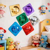 Miroir à bulles convexe à cadre souple pour l'apprentissage visuel, équipement sensoriel, miroir mural à bulles, miroirs interactifs en acrylique en forme de dôme pour enfants