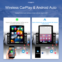 Podofo 2 Din 9,5 ''Android Car Radio Auto Electronics 2 + 64GB Wireless Carplay Android Auto RDS WIFI Carga rápida AHD Cámara