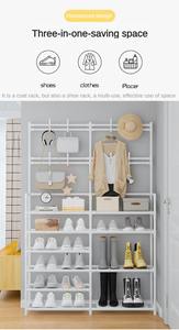 <span class=keywords><strong>Zapatero</strong></span> multifunción con estante de tela para sombreros en un estante organizador para el hogar estante de montaje universal de múltiples capas - Product Image 4