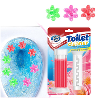 AJYF Factory Gel Nettoyant WC en Tampon, Lot de 6 Tampons Nettoyants pour Cuvette de Toilettes, Gel Cliquable Parfum Fleur