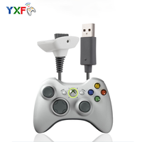 Câble de charge USB pour manette de jeu sans fil 360, joystick, 6 pieds, noir et blanc, chargeur d'alimentation