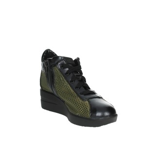 Scarpe Jackie basse 226 sandali con zeppa nero/verdastro scarpe eleganti - Product Image 5