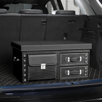 Organisateur de coffre de voiture robuste, grande capacité, boîte de rangement multi-compartiments, ajustement universel, anti-poussière, durable, tout-terrain, 4x4, SUV