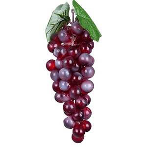 Modèle de grappe de raisins simulée LUYI en PVC souple, jouet alimentaire décoratif, décoration de style pastoral pour armoire - Product Image 5