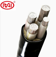 Cable de Alimentación de Aluminio Trenzado con Aislamiento XLPE de Alta Calidad de 0.6/1KV, Blindado en Acero, YJLV22, 4 Núcleos, Cable Subterráneo Industrial