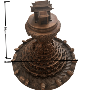 Sculpture en laiton <span class=keywords><strong>du</strong></span> mont Sumeru Terre sainte au <span class=keywords><strong>centre</strong></span> <span class=keywords><strong>du</strong></span> <span class=keywords><strong>monde</strong></span> Lieu d'habitation des divinités bouddhistes Feng Shui Taille personnalisable - Product Image 4