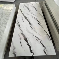 Marmer Jazz putih gratis pernis batu pembatas latar belakang dekorasi dinding uv marmer lempeng pvc marmer lembar Uv papan