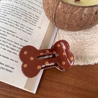 Nouvelles pinces à cheveux plates en acrylique Liwu, motif crâne de chien mignon, petite taille 7,5 cm, pour femme, à fixer à l'arrière de la tête