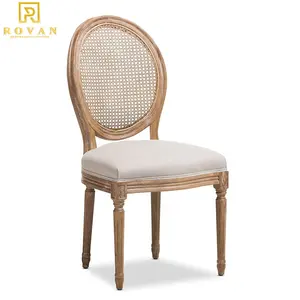 France nordic luxury cane wood chair restaurant oak solid wooden for dining