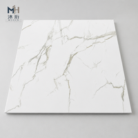 Carreaux de sol en porcelaine 600x600mm 24x24 pouces, entièrement émaillés, aspect marbre brillant, carreaux muraux en céramique carrés pour salle de bain et cuisine