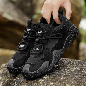 Chaussures de sécurité pour hommes Caileien, respirantes, semelle en caoutchouc, talon bas, chaussures de travail, de randonnée et décontractées - Product Image 3