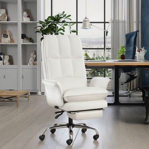 Modern Velvet High Back Office <strong>Desk</strong> Chair Retractable Footrest Adjustable Backrest Synthetic Leather for Home <strong>Computer</strong> Office - Product Image 1