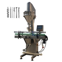 Machine de remplissage automatique de poivre noir à tarière automatique pour poudre PLC pneumatique de type dosage pour produits chimiques disponibles métal plastique verre