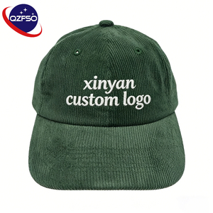 QZFSO Gorras Personalizadas al por Mayor, Gorra de Béisbol 100% Corduroy, Gorra de Pesca con Bordado 3D a Rayas, Gorra Snapback de Alto Rendimiento - Product Image 1
