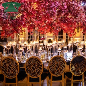 เก้าอี้งานเลี้ยงงานแต่งงานแบบซ้อนได้กรอบโลหะสีทองแบบใหม่ - Product Image 4