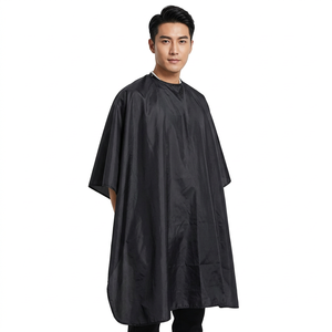 Meilleure Vente : Cape de Coiffure Professionnelle Confortable pour Salon de Coiffure, Housse Antiadhésive et Résistante à l'Eau, Capes Noires pour Coiffeurs - Product Image 1