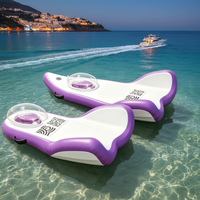 Porte-gobelet flottant gonflable pour adultes/enfants, chaise flottante pour piscine, chaise longue de natation en PVC durable pour lac, plage, divertissement, plongée avec tuba