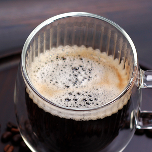 Vendita calda trasparente a doppia parete vetro borosilicato <span class=keywords><strong>Cappuccina</strong></span> tazza di vetro caffè tazza trasparente con manici - Product Image 2