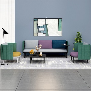 Customize High Density Foam Office Pod Waiting Reception Room Acoustic High Back Leisure Soft Sofa <b>Set</b> Furniture - Product Image 5