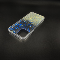 Casing Belakang Pelindung Benturan Berlapis Emas Baru dengan Desain Bintang, Full Cover, Kerajinan Epoksi, Lem Berkilau untuk iPhone 13 Mini 13 Pro Max