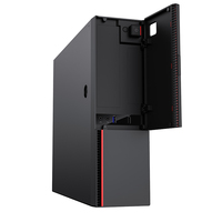 Mince Métal Plastique ATX Mini Mini-ITX Boîtier d'ordinateur Mode Horizontal Bureau Entreprise PC Système Constructeur avec Audio Avant Port