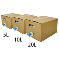 Sac à bavoir personnalisé 5L 10L 20L Emballage en carton en papier jetable Boîte à jus d'huile d'olive Distributeur de café à emporter Sac dans une boîte