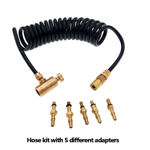 กระบอกสูบ HPA Fit สีดำ + ทองเหลือง พร้อมข้อต่อแบบมีขดลวด สายรีโมท ข้อต่อแบบ US Foster 2302 ตัวเมีย อะแดปเตอร์แบบถอดเร็ว สำหรับเครื่องมือลม - Product Image 2