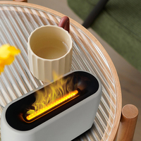 Mini humidificateur à effet de flamme 3D avec télécommande et minuterie, brume fraîche pour la maison et le bureau