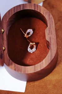 Bijoux de mode Xinfly, or véritable 18 carats et diamant naturel 0,28 carat, style oreilles de chat mignonnes, boucles d'oreilles - Product Image 3