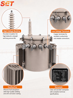 Transformateur de distribution immergé dans l'huile 250 kVA monophasé monté sur poteau, applications industrielles et utilitaires basse et haute tension