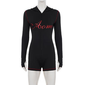 C2261 Nuova <span class=keywords><strong>Tuta</strong></span> Aderente alla Moda con Maniche Lunghe in Rete <span class=keywords><strong>Trasparente</strong></span> e Stampa Digitale - Product Image 6