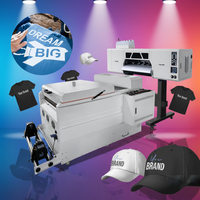 Mesin Printer DTF 60cm untuk Cetak Kaos, Printer Dual I3200 dengan Mesin Press Panas DTF