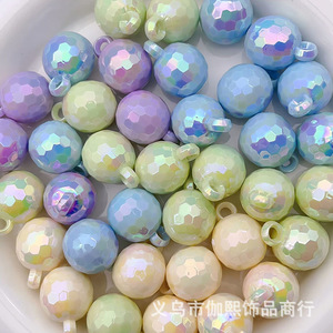 Plastic Resin 16mm Multi Faceted Pendant Beads Diamond Pattern Diy Jewelry Making Supplies <b>Car</b> <b>Ornament</b> Accessories Material - Product Image 1